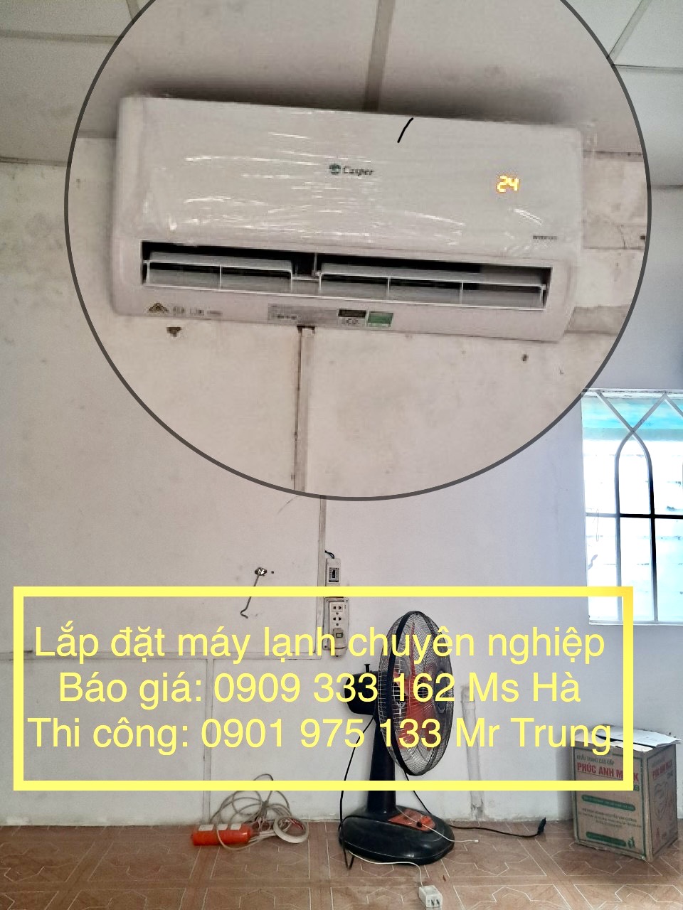 Sự cần thiết khi lắp đặt máy lạnh cho phòng trọ Thien-Ngan-Phat-lap-dat-may-lanh-treo-tuong-Casper