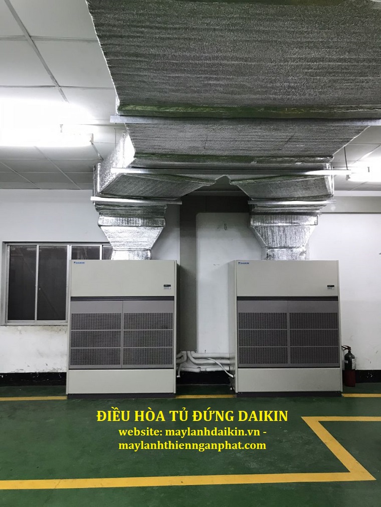 Máy lạnh tủ đứng Daikin nối ống gió thân thiện với môi trường. Dieu-hoa-tu-dung-daikin-gia-cuc-tot