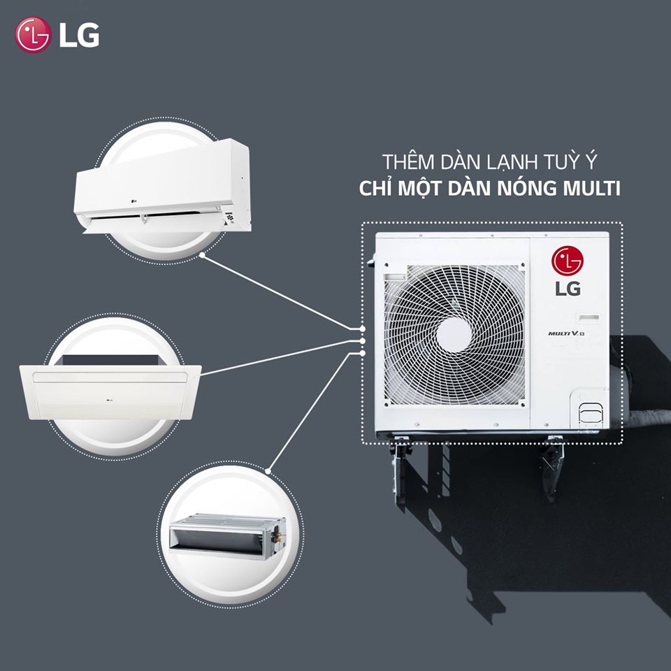 Máy lạnh 1 dan nóng nhiều dàn lạnh thương hiệu LG